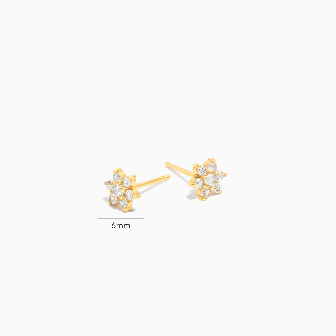 Zirconia Flower Earrings