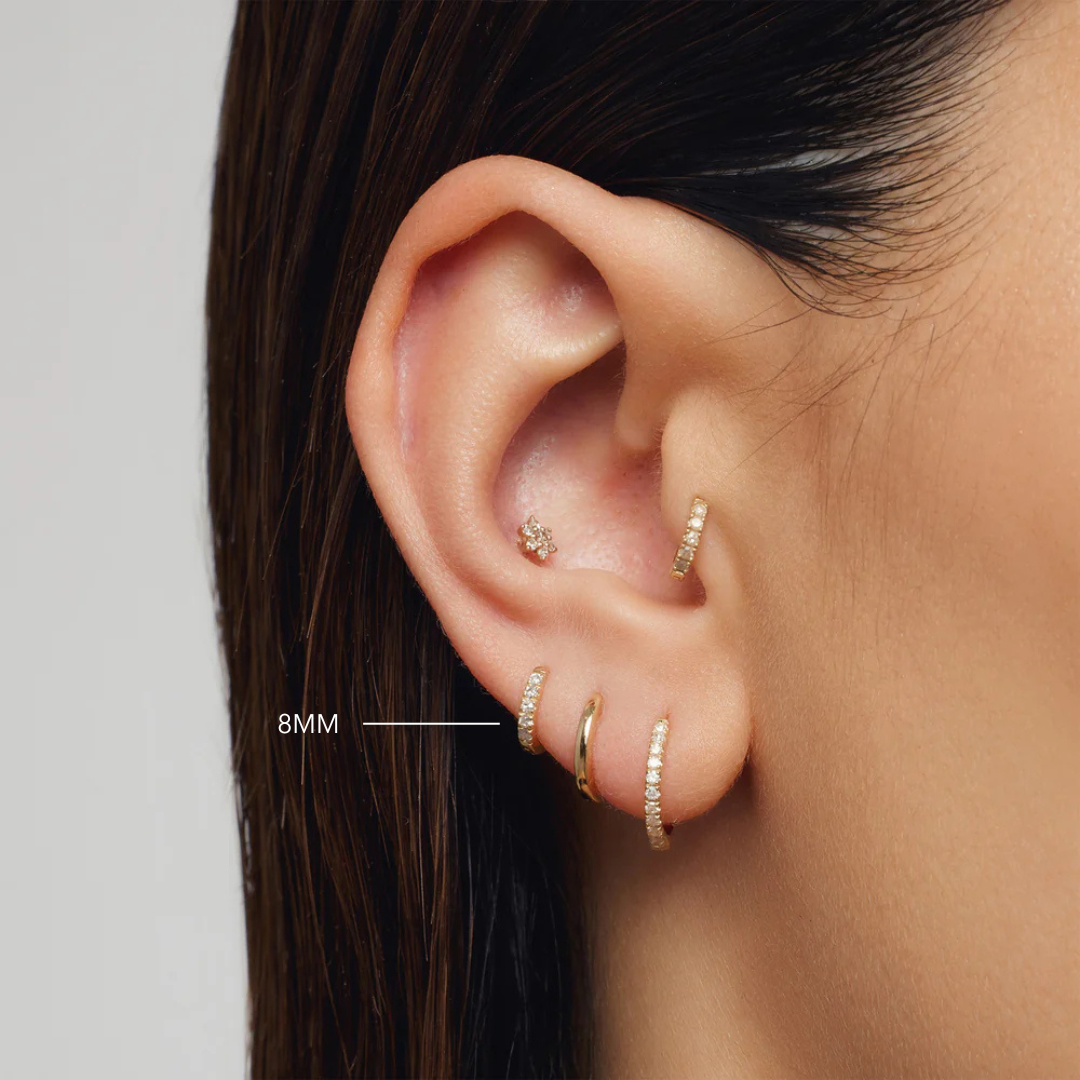 Diamond Huggies (8mm)