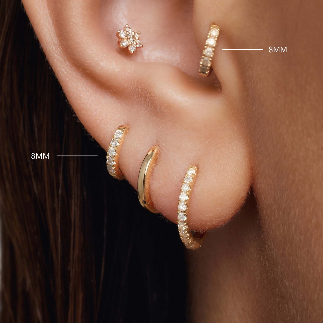 Diamond Huggies (8mm)