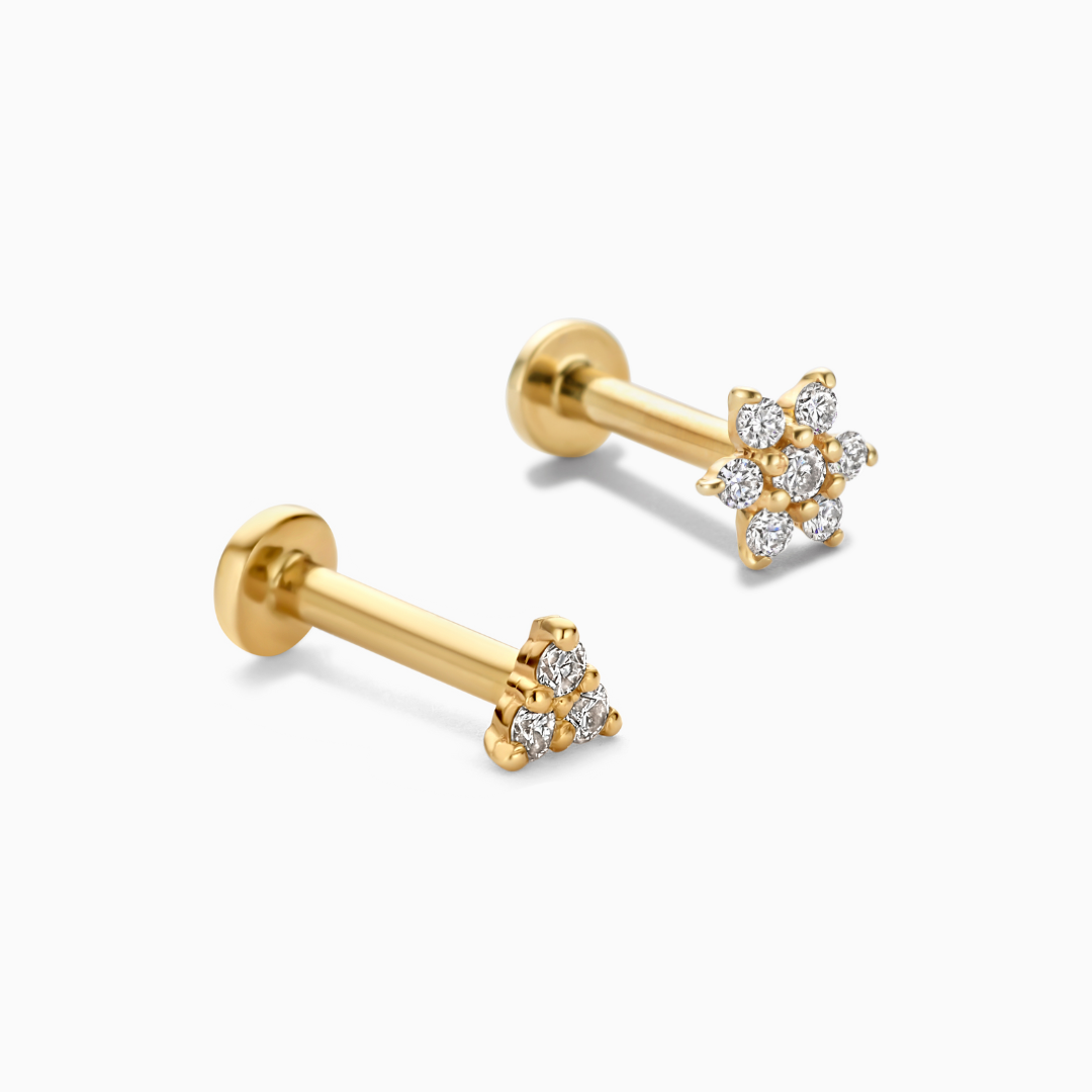CASSIECA Oorbellen voor dames, oorpiercing, roestvrij staal CASSIECA Oorbellen voor dames, oorpiercing, roestvrij staal