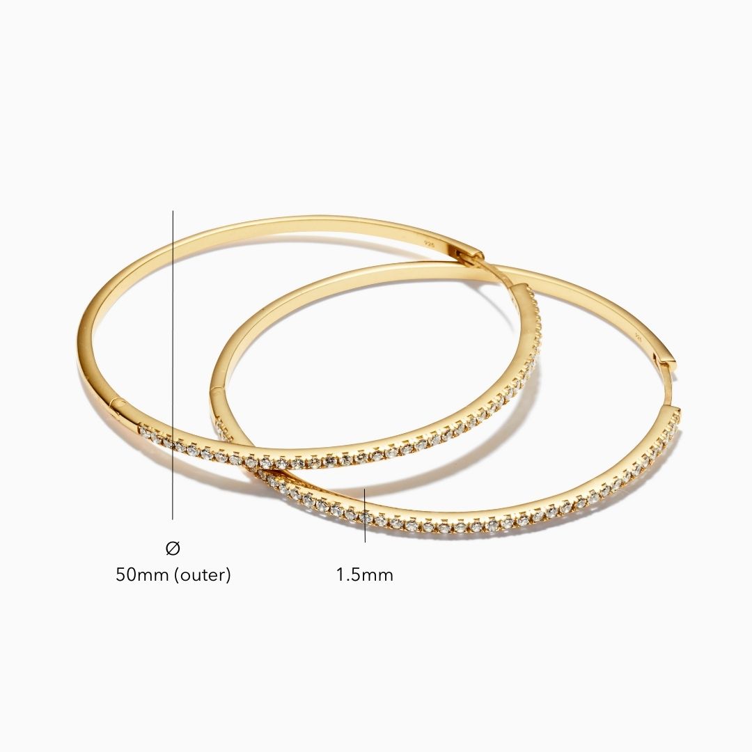 Classic Zirconia Maxi Hoops