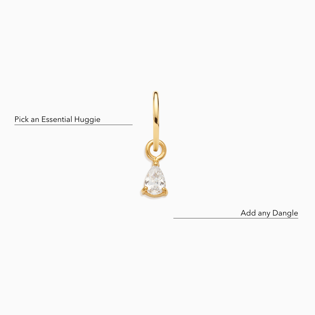 White Drop Dangle