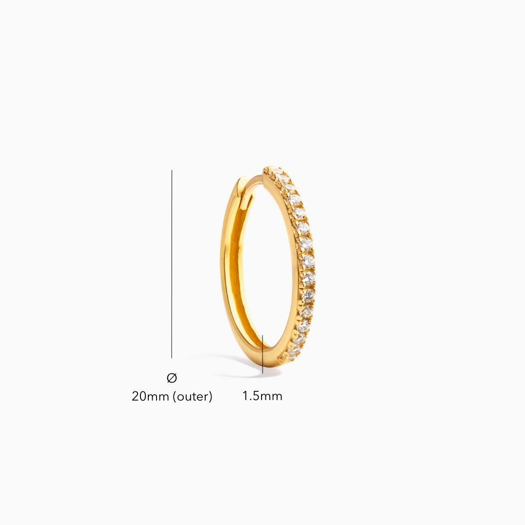 Classic Zirconia Hoops (20mm)