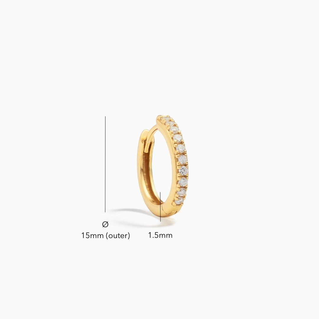 Classic Zirconia huggies (15mm)