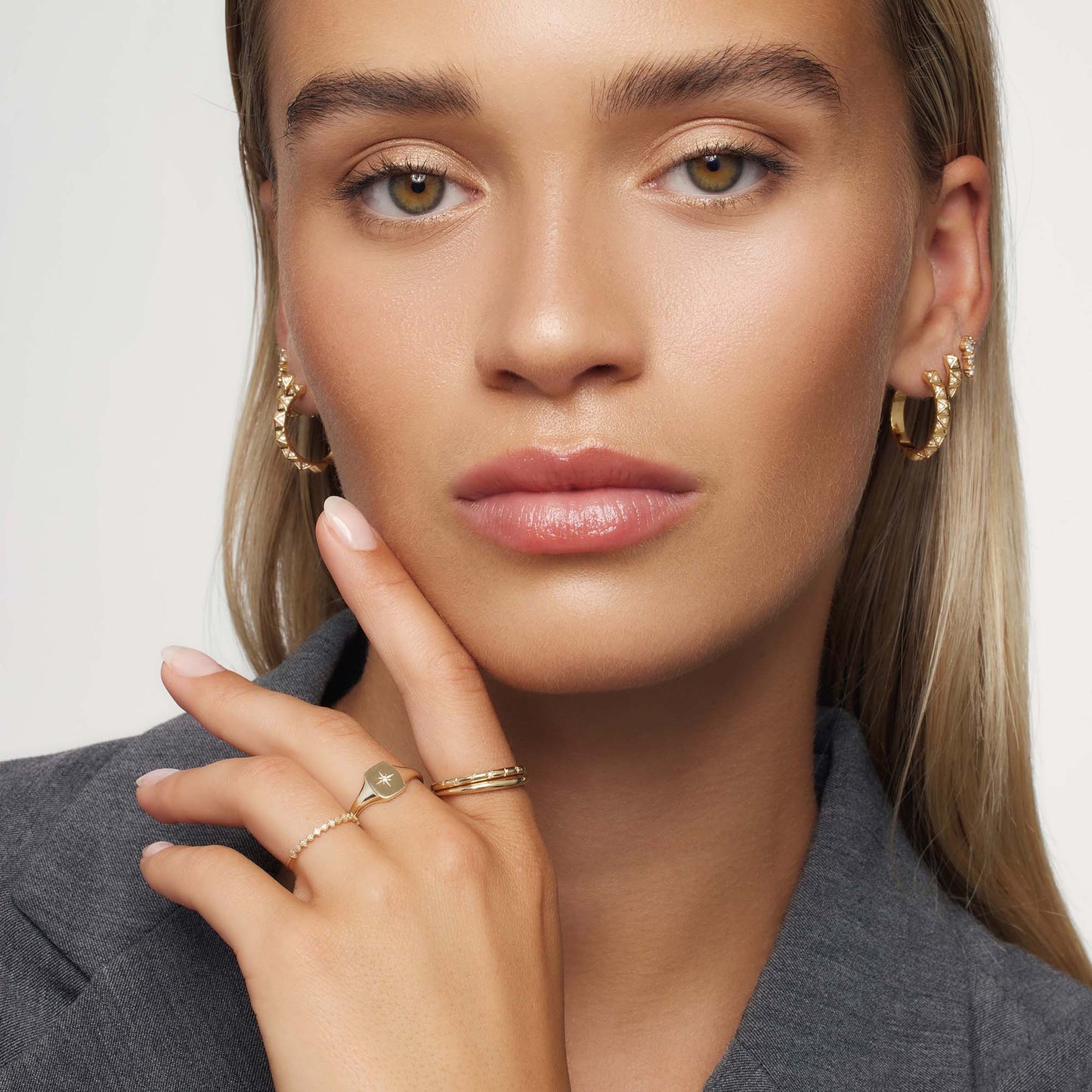 Diamond Slim Dome Ring