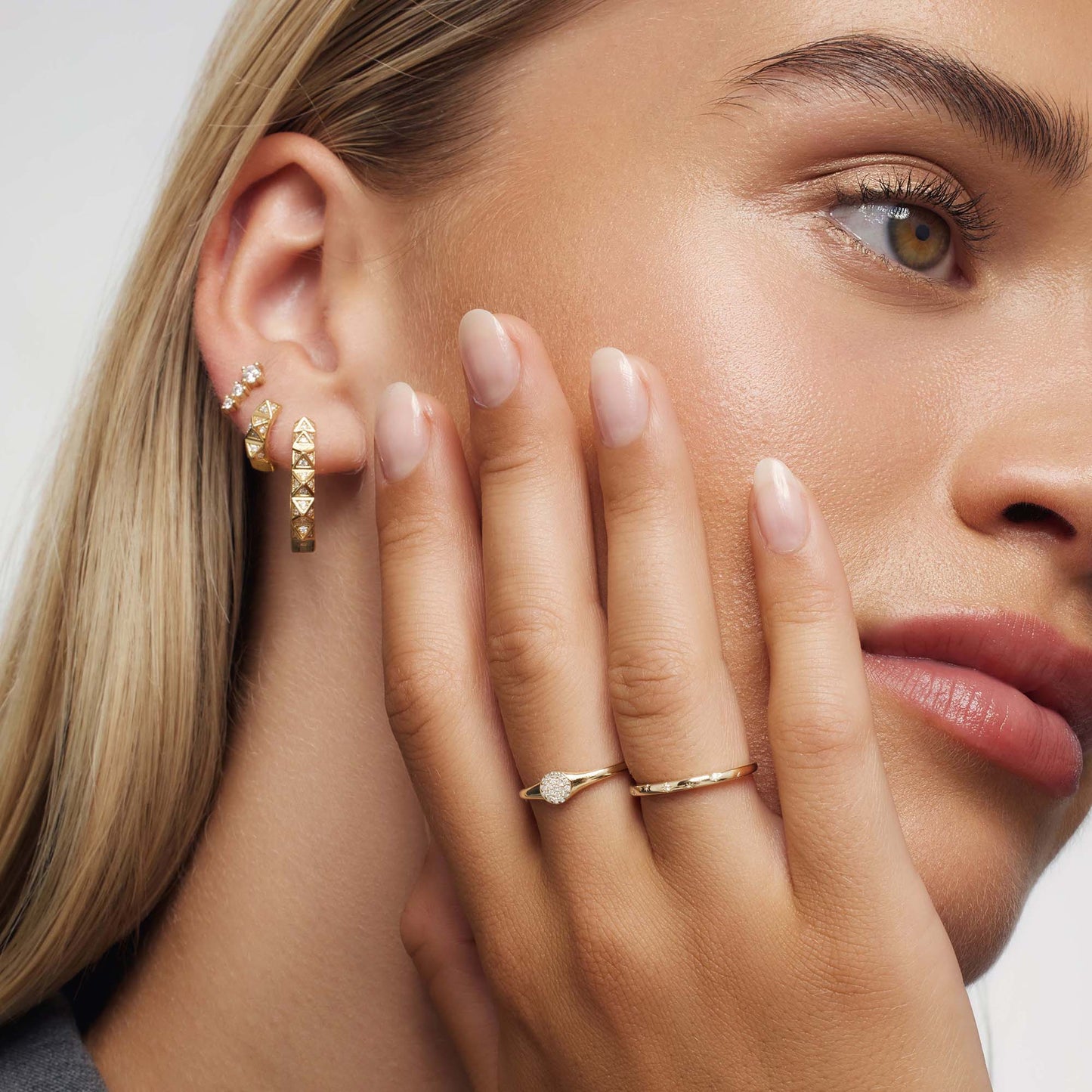 Diamond Slim Dome Ring