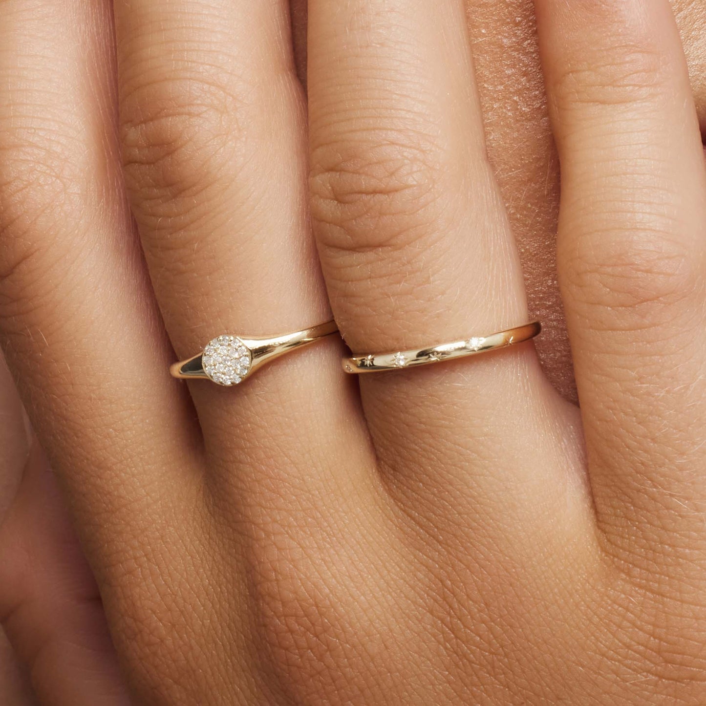 Diamond Slim Dome Ring