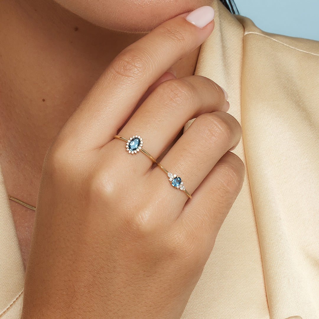 London Blue Diamond Ring