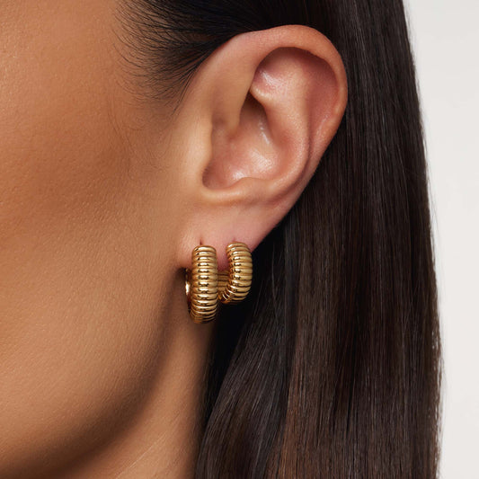 Ribbed Statement Hoops