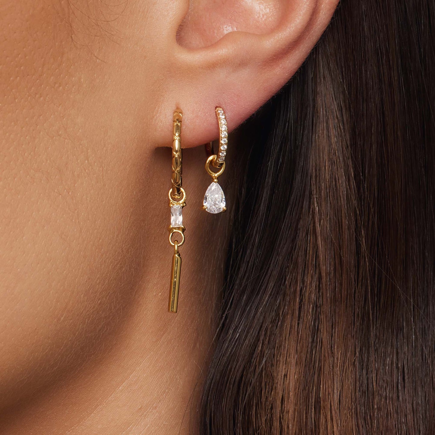 White Drop Dangle
