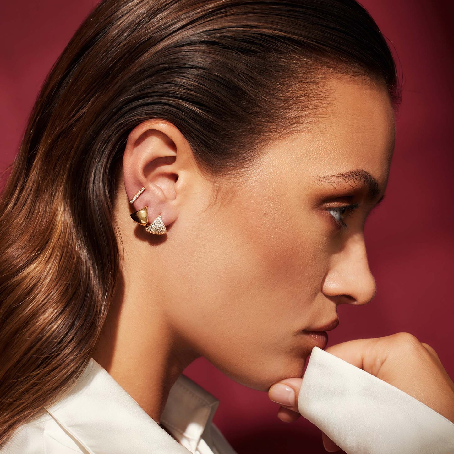 Large Zirconia Bar Studs