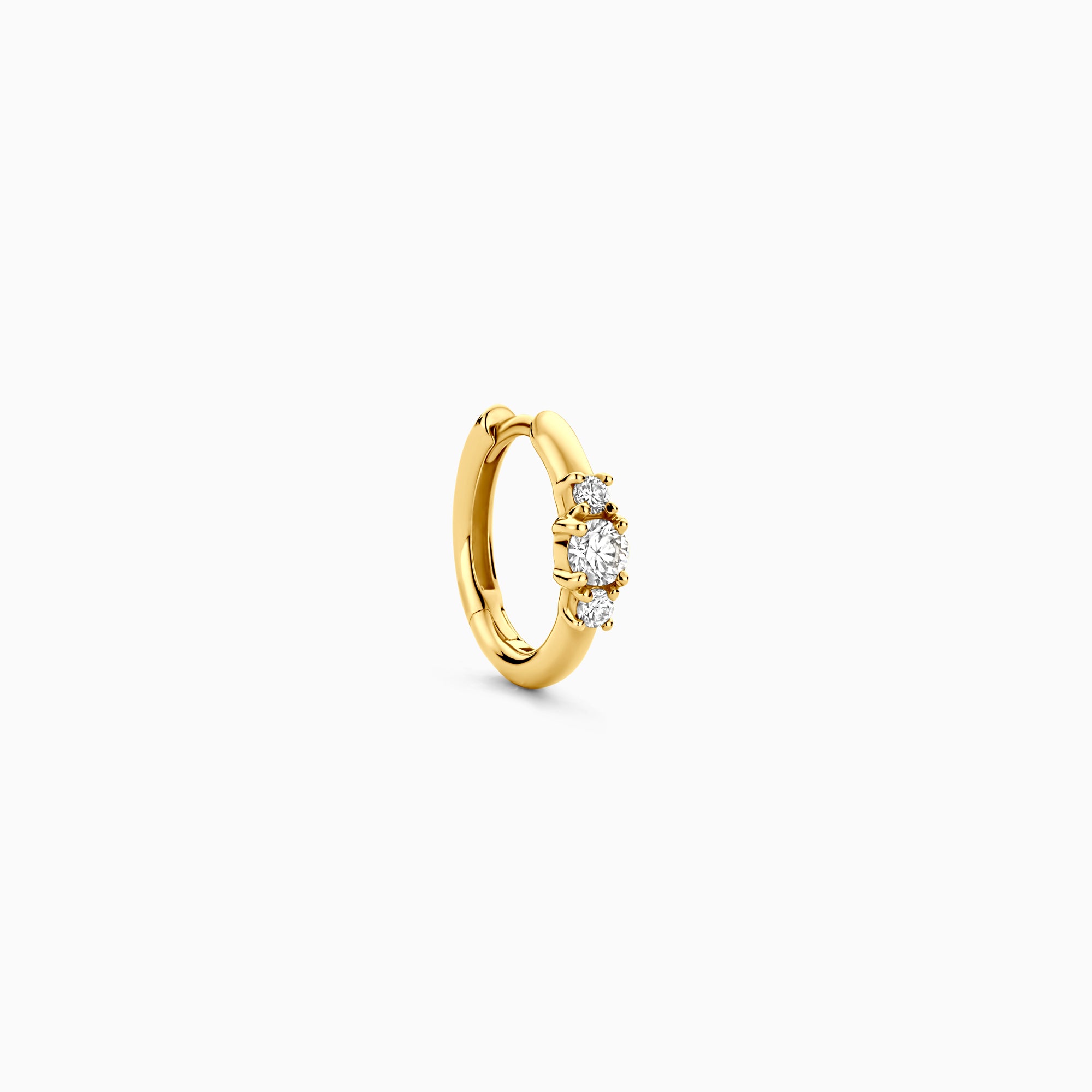 Orecchini a cerchio con diamanti (8mm)