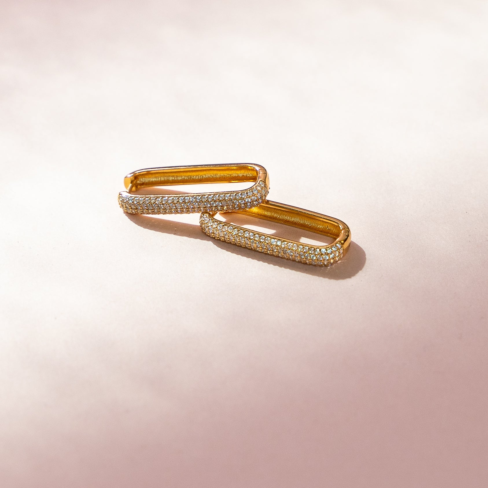 Glitter oorbellen | Pave oorbellen