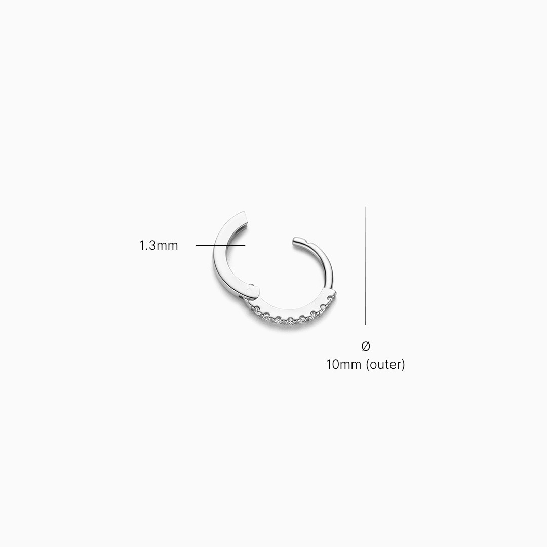 Single Diamond Huggie (10mm)