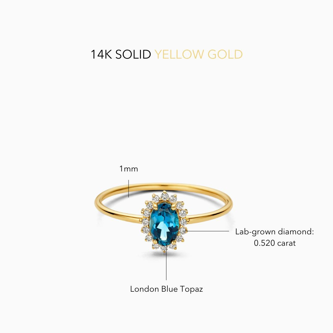 London Blue Diamond Ring