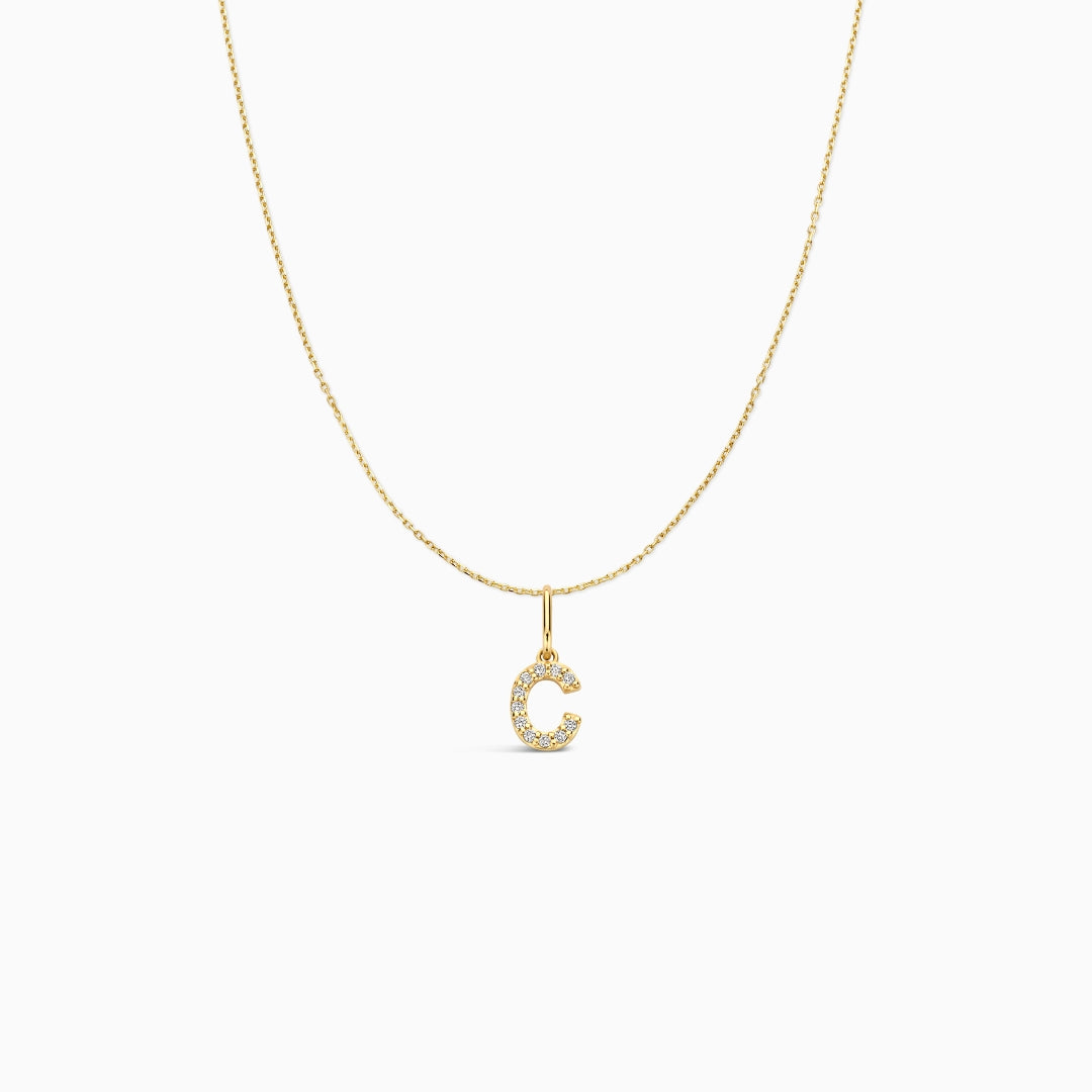 Diamond Initial Charm Set