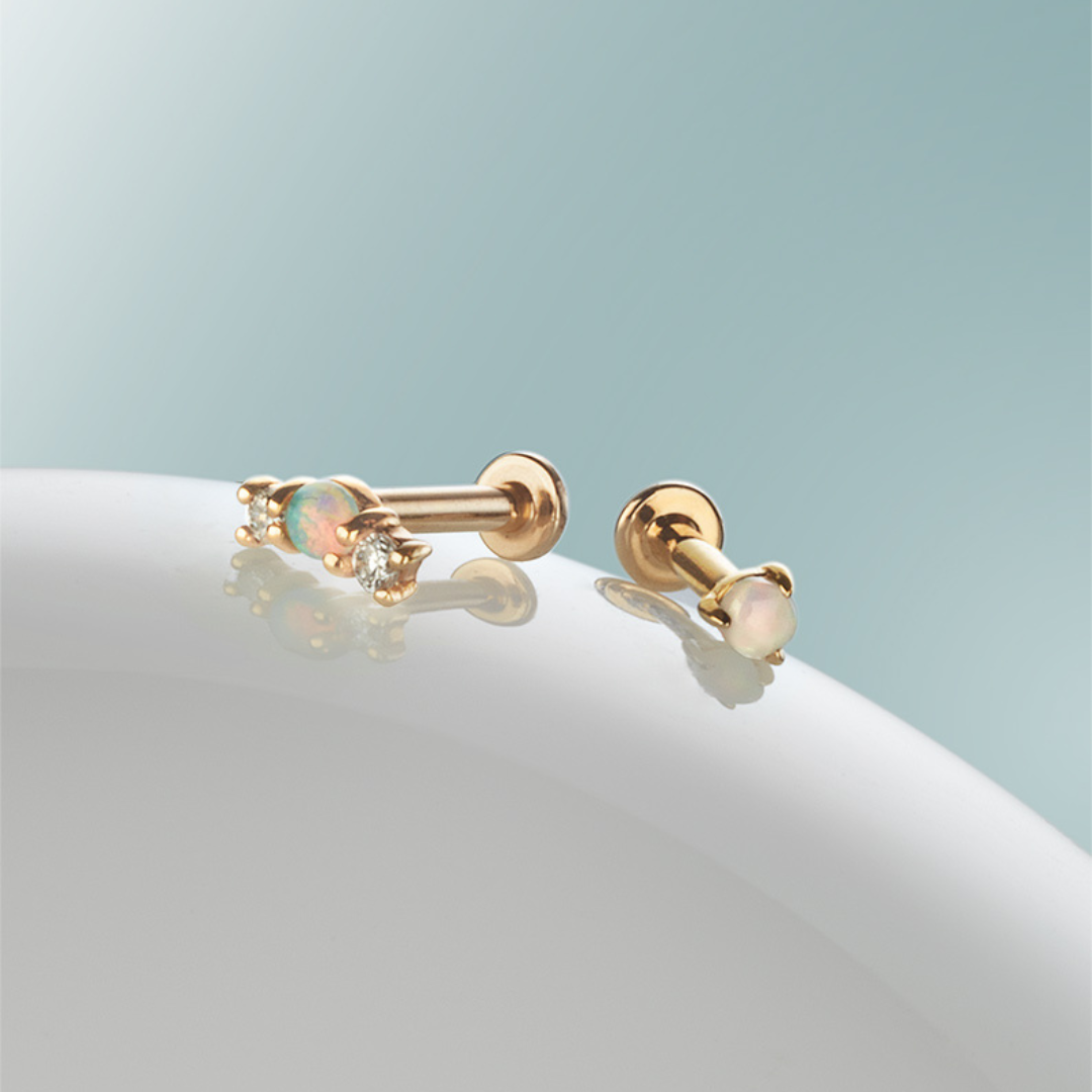 Opal & Diamond Piercing