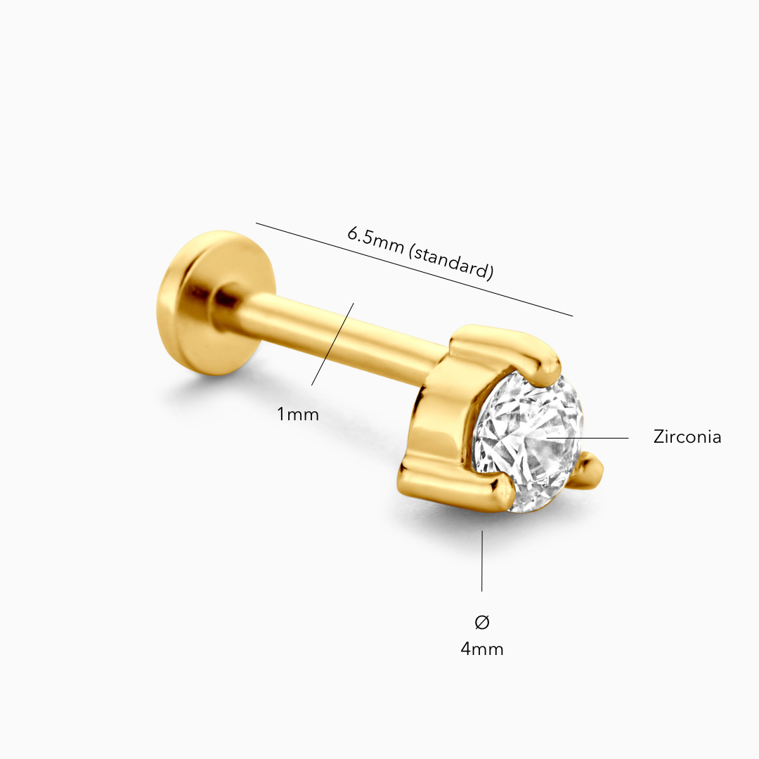 Classic Flatback Stud Earring