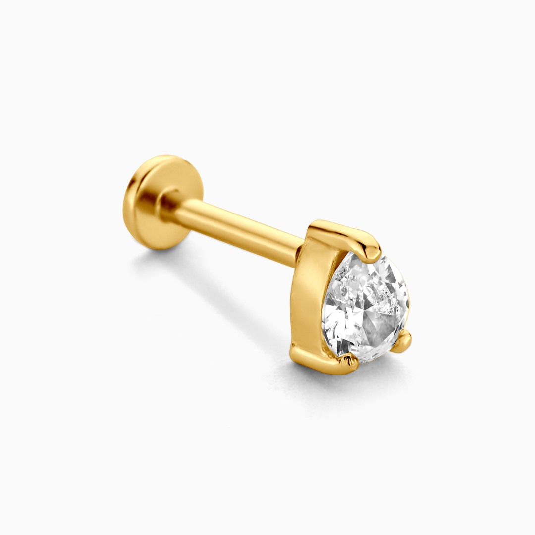 Drop Flatback Stud Earring