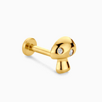 Mushroom Flatback Stud Earring