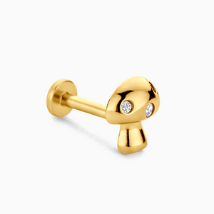Mushroom Flatback Stud Earring