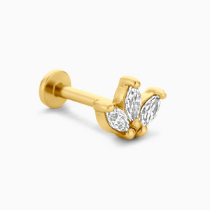 Brinco de Pino Flatback Lily