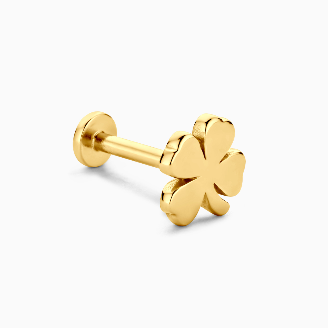 Clover Flatback Stud Earring