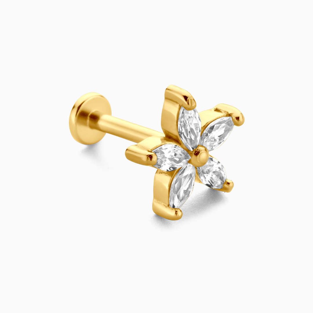 Flower Flatback Stud Earring