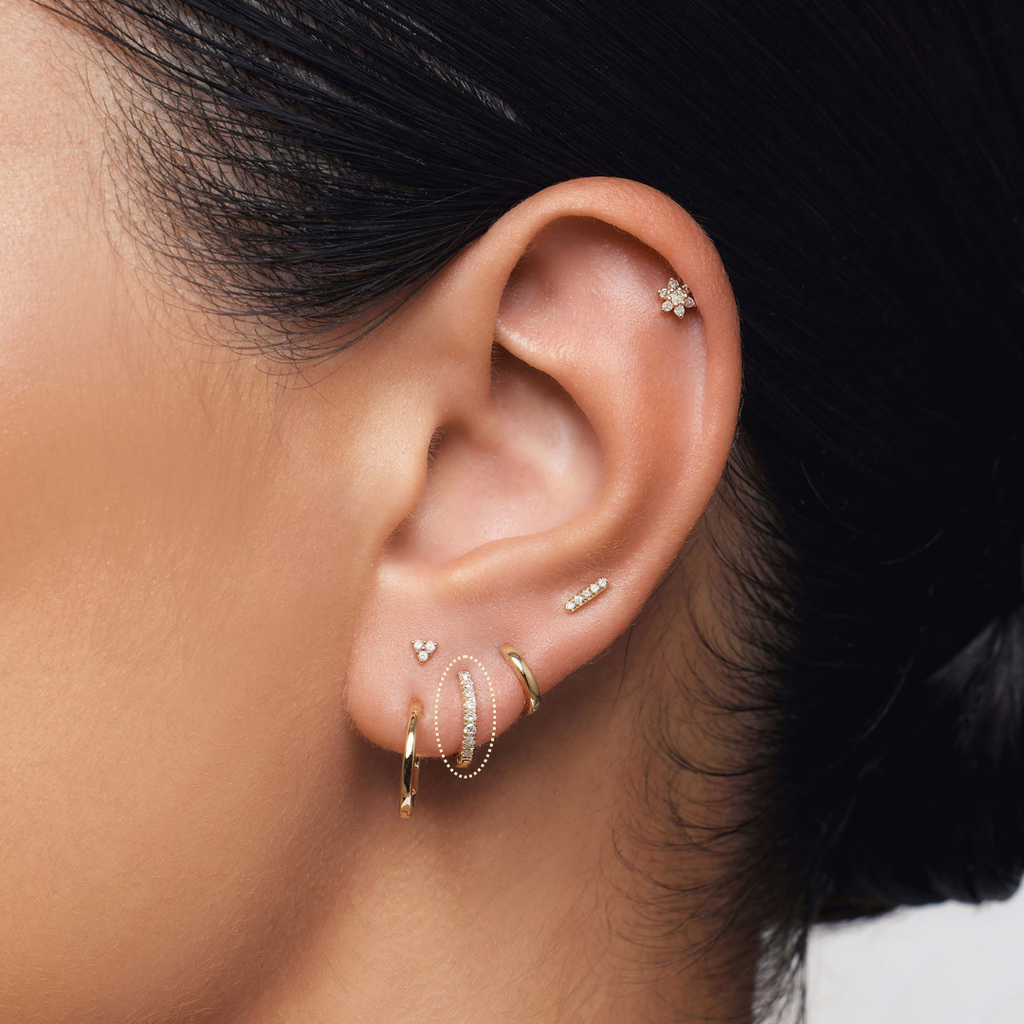 Diamond Huggies (10mm)