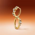 Orecchini a cerchio con diamanti (8mm)
