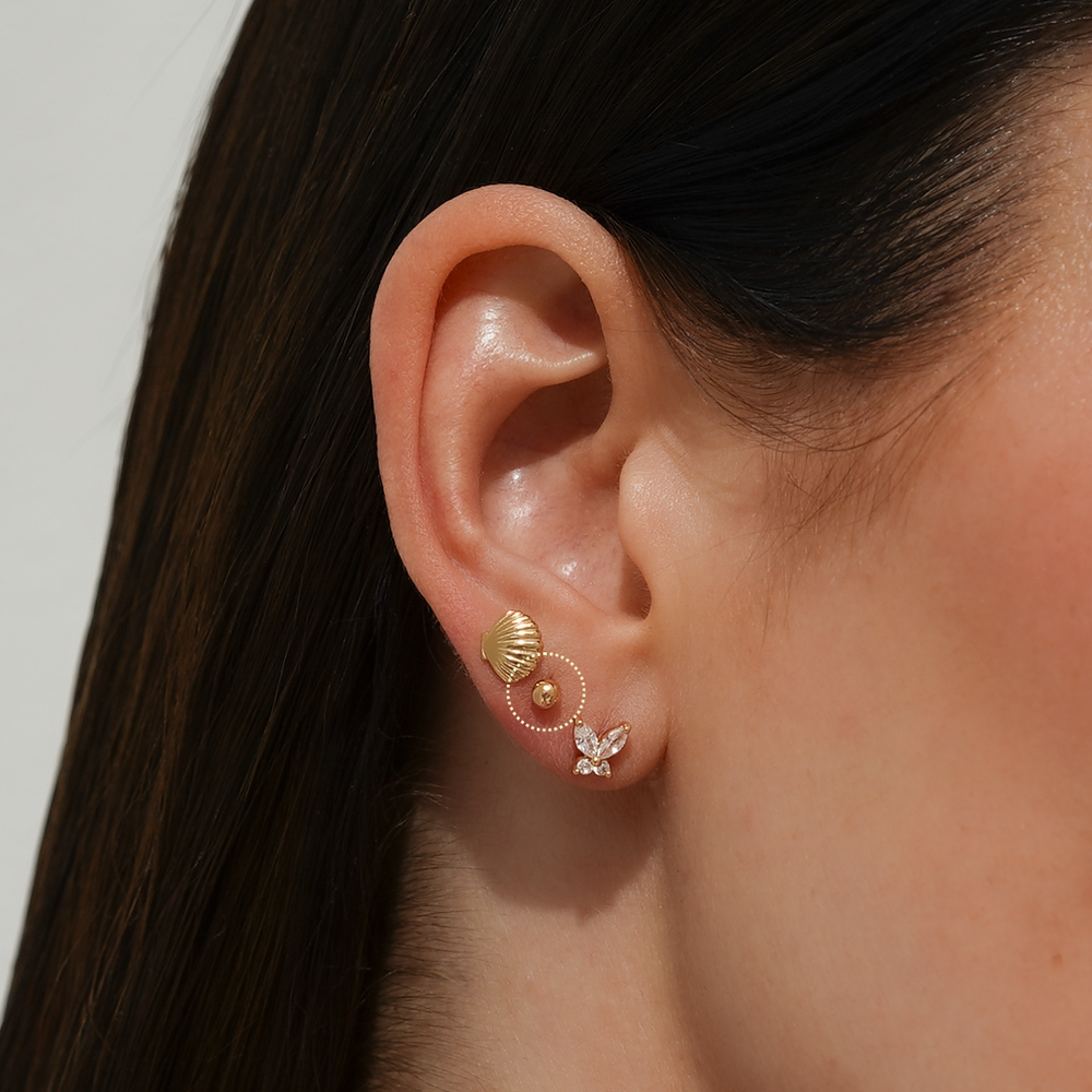 Dot Flatback Stud Earring