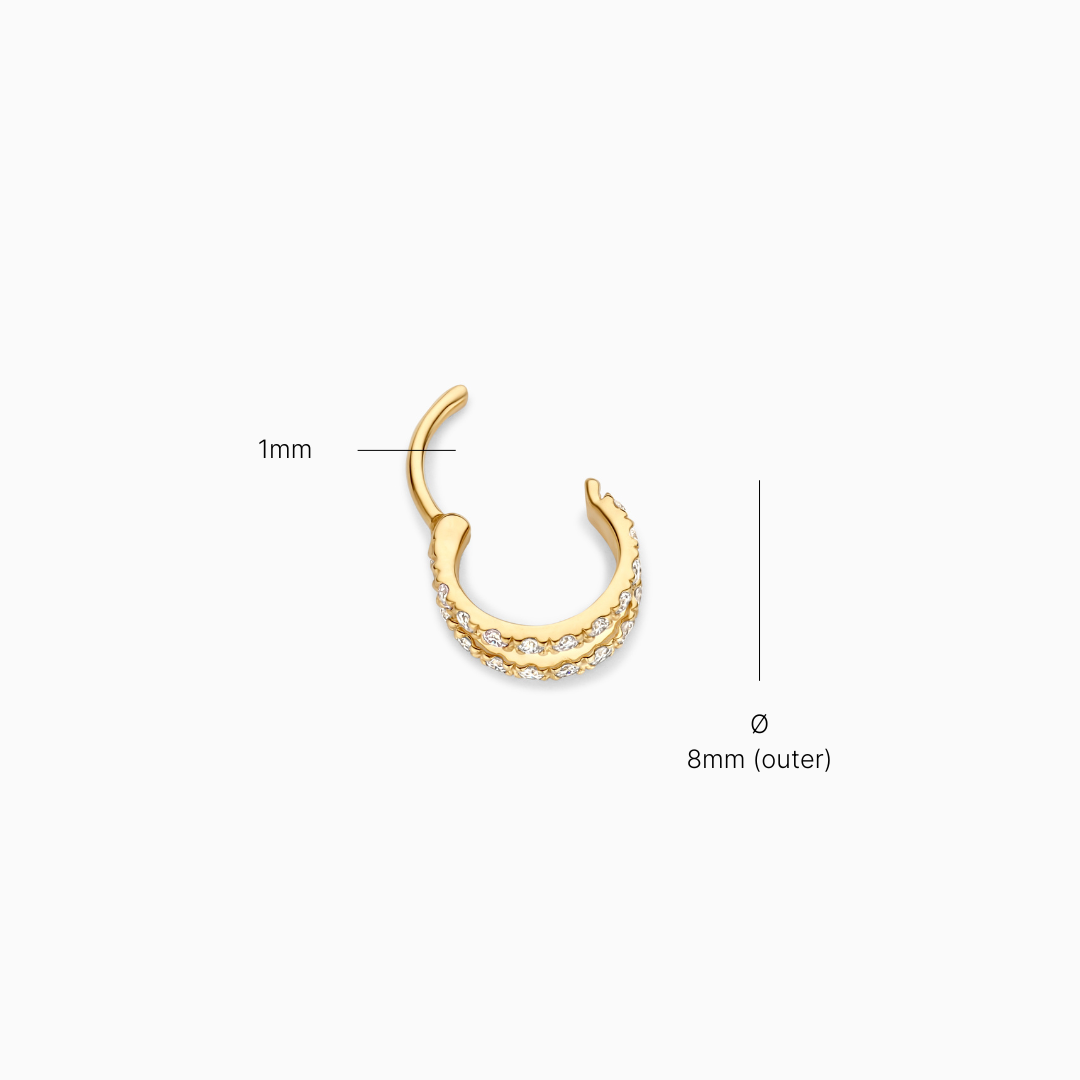 Diamond Sutton Cartilage Hoop (8mm)