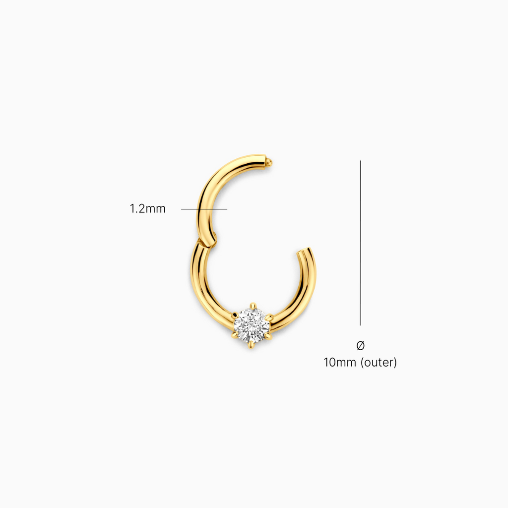Diamond Solene Daith Piercing