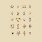 Small Drop Flatback Stud Earring