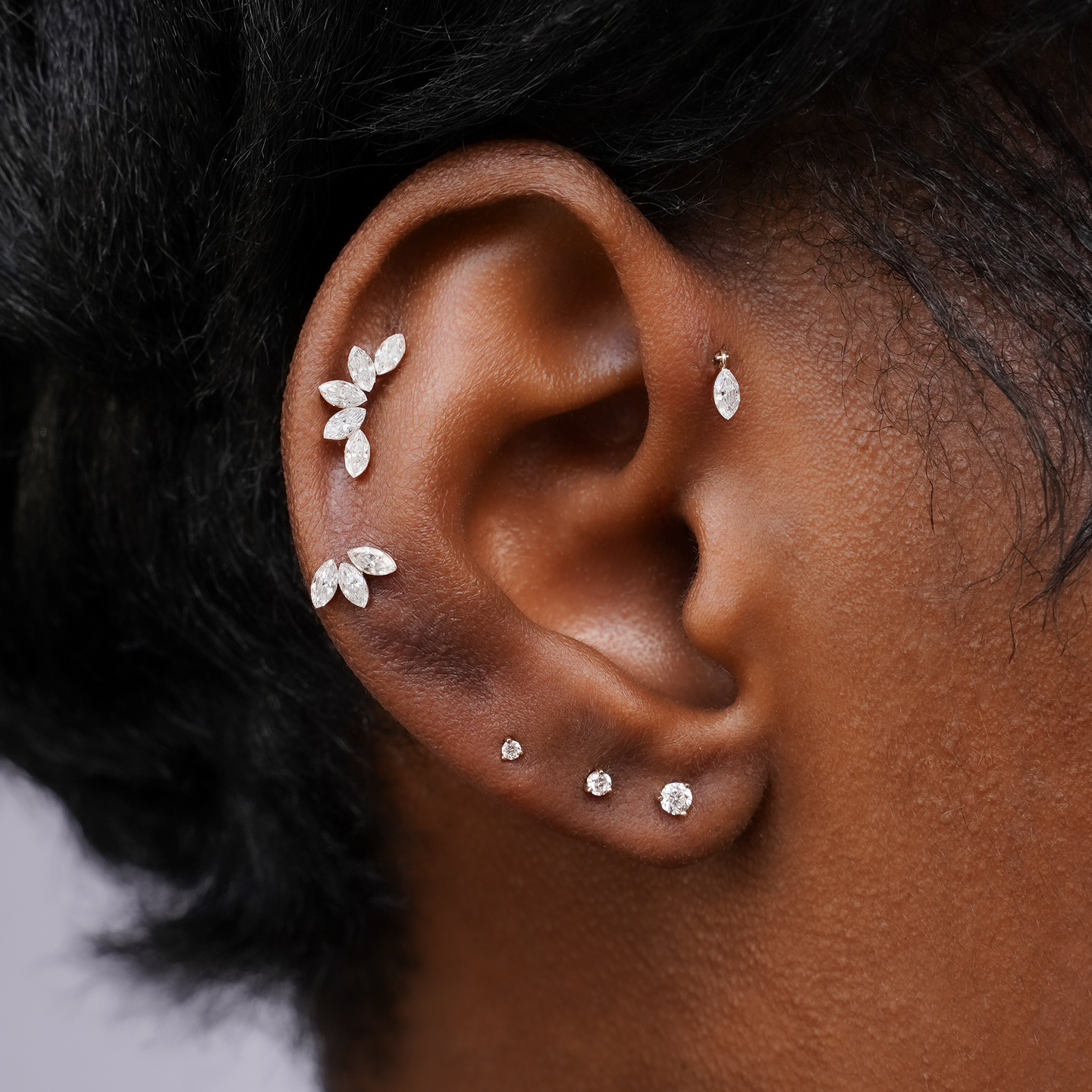 Diamond Floating Marquise Piercing