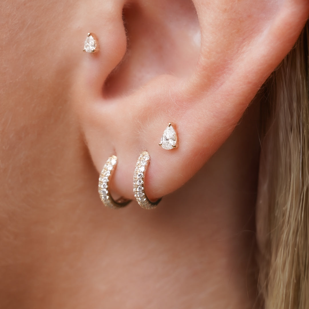 Diamond Pavé Huggie