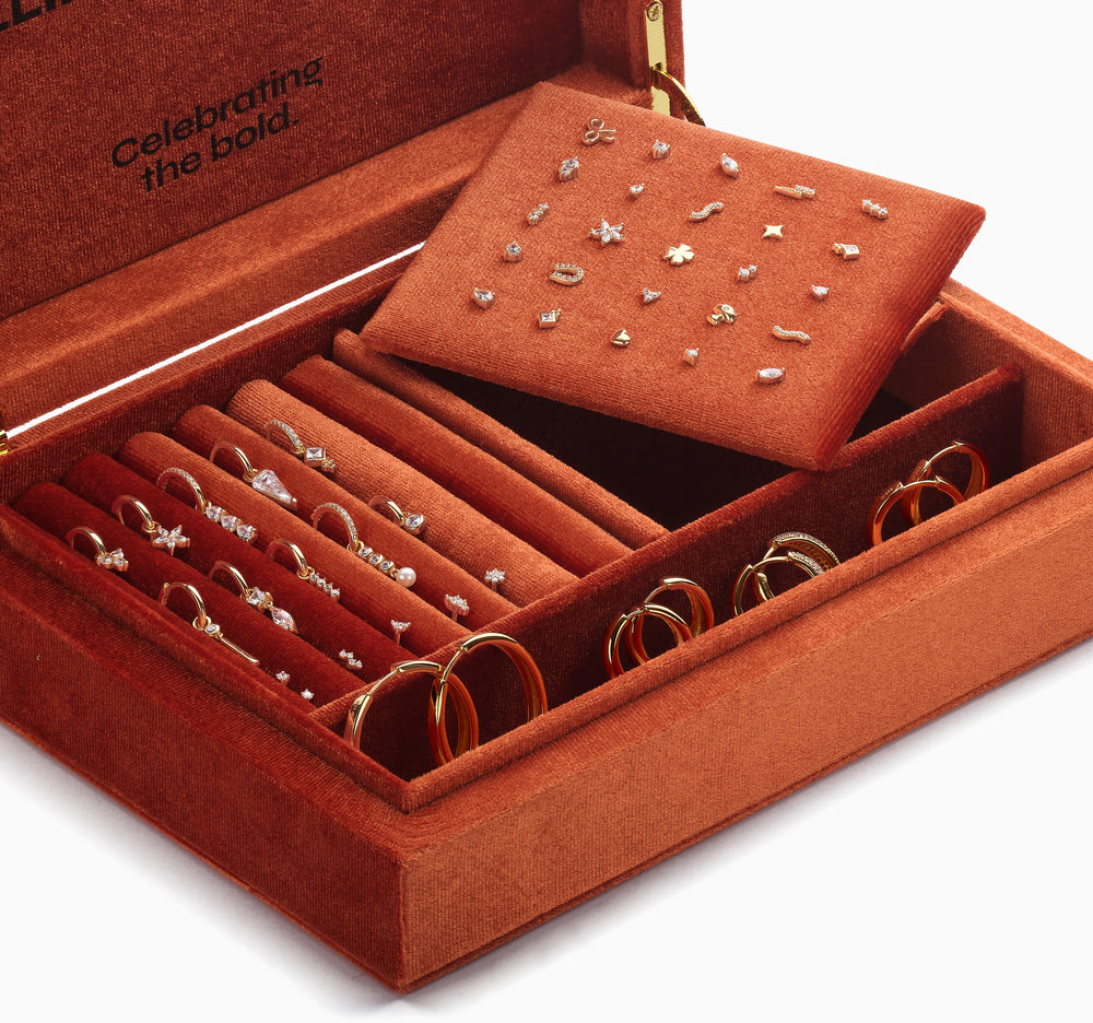 Boîte à bijoux en velours