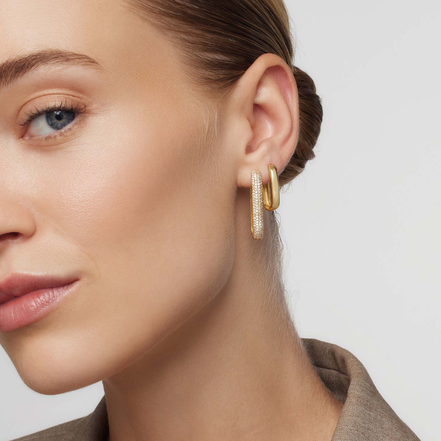 Large Icon Pavé Hoops
