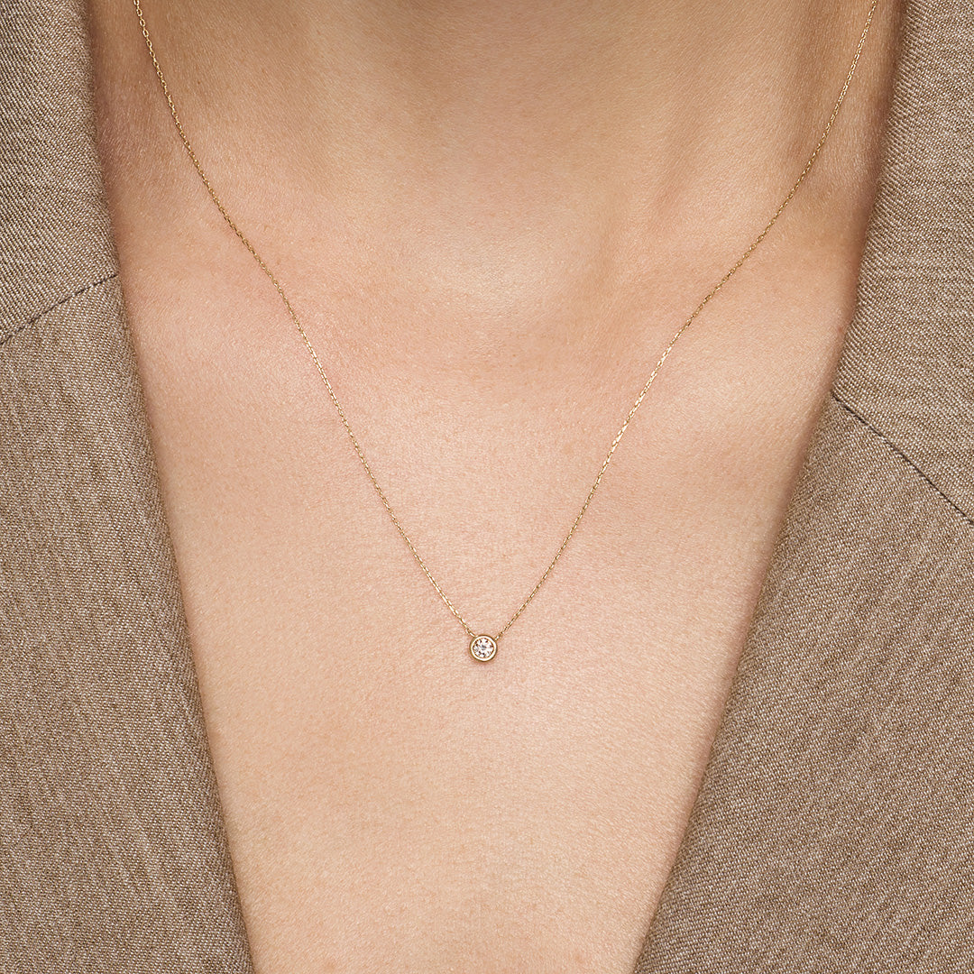 Diamond Bezel Necklace