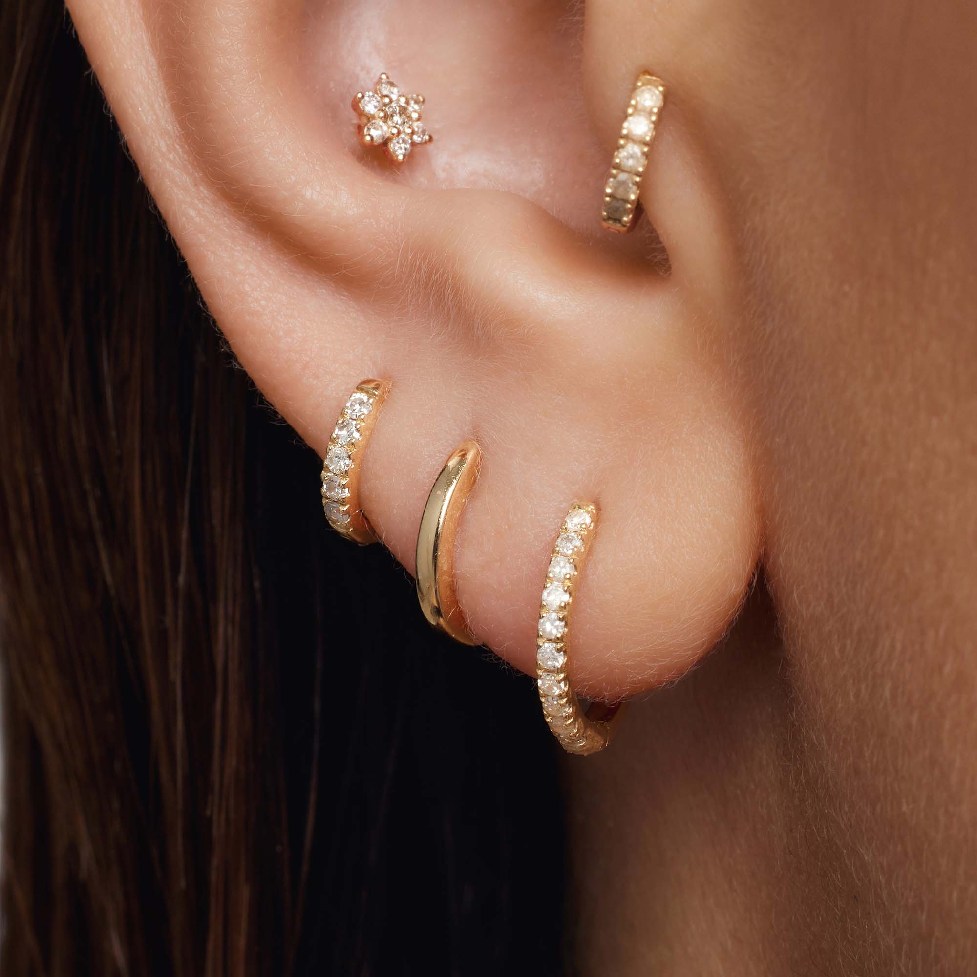 Diamond Huggies Set (8mm + 10mm)