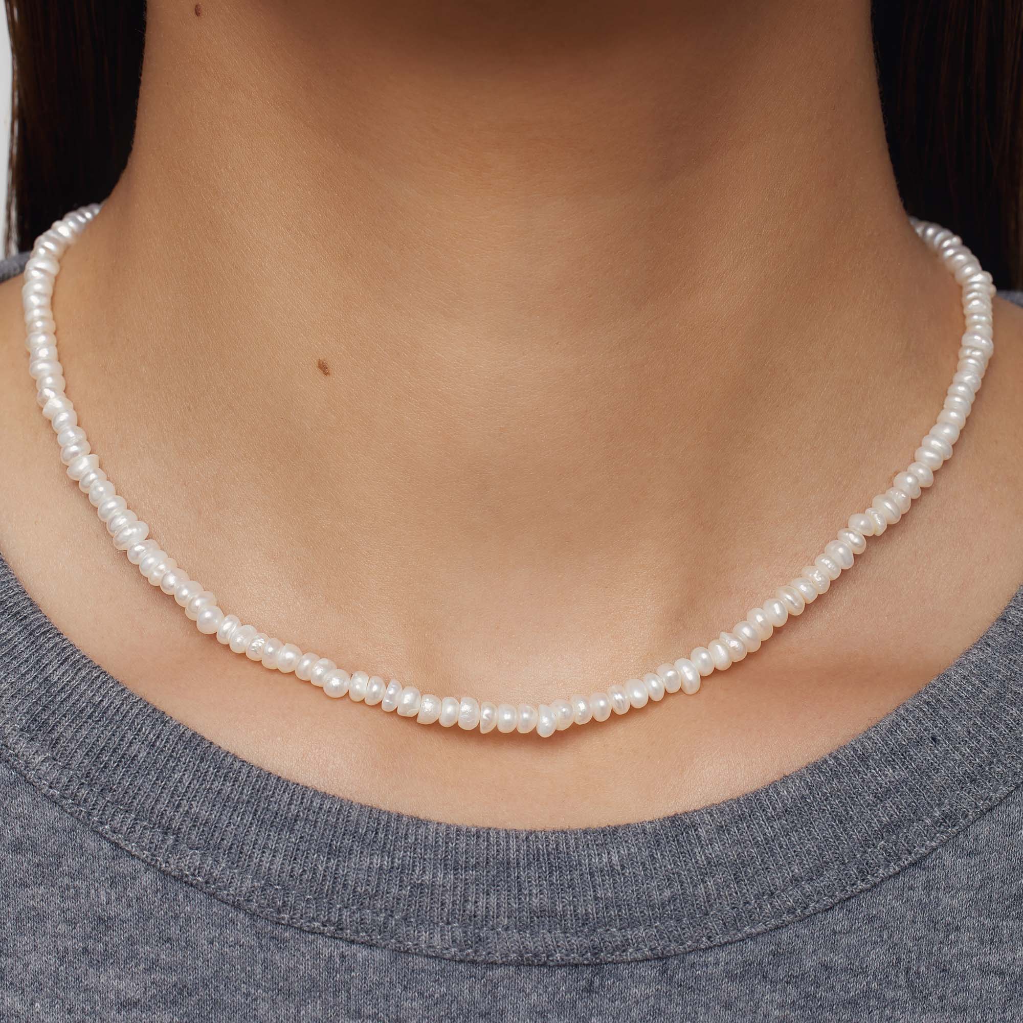 8.5-9.0mm Hanadama Akoya White Pearl Necklace