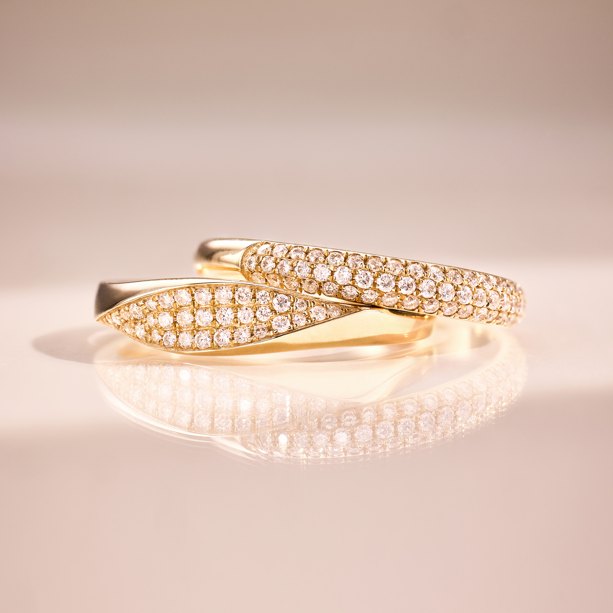 Diamond Pavé Twist Ring