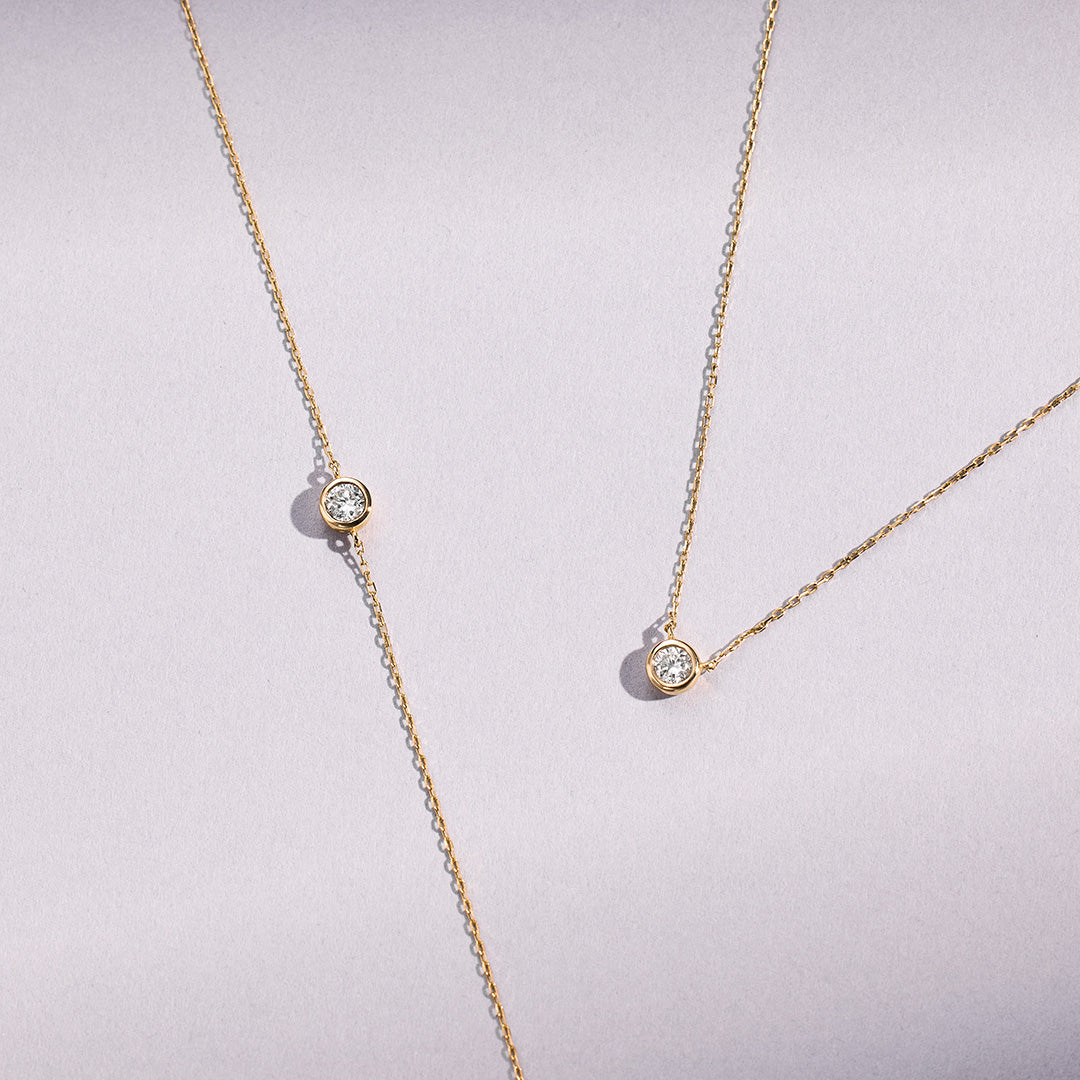 Diamond Bezel Necklace