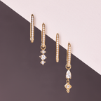 Single Diamond Icon Hoops