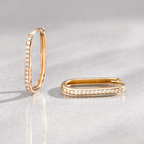 Single Diamond Icon Hoops
