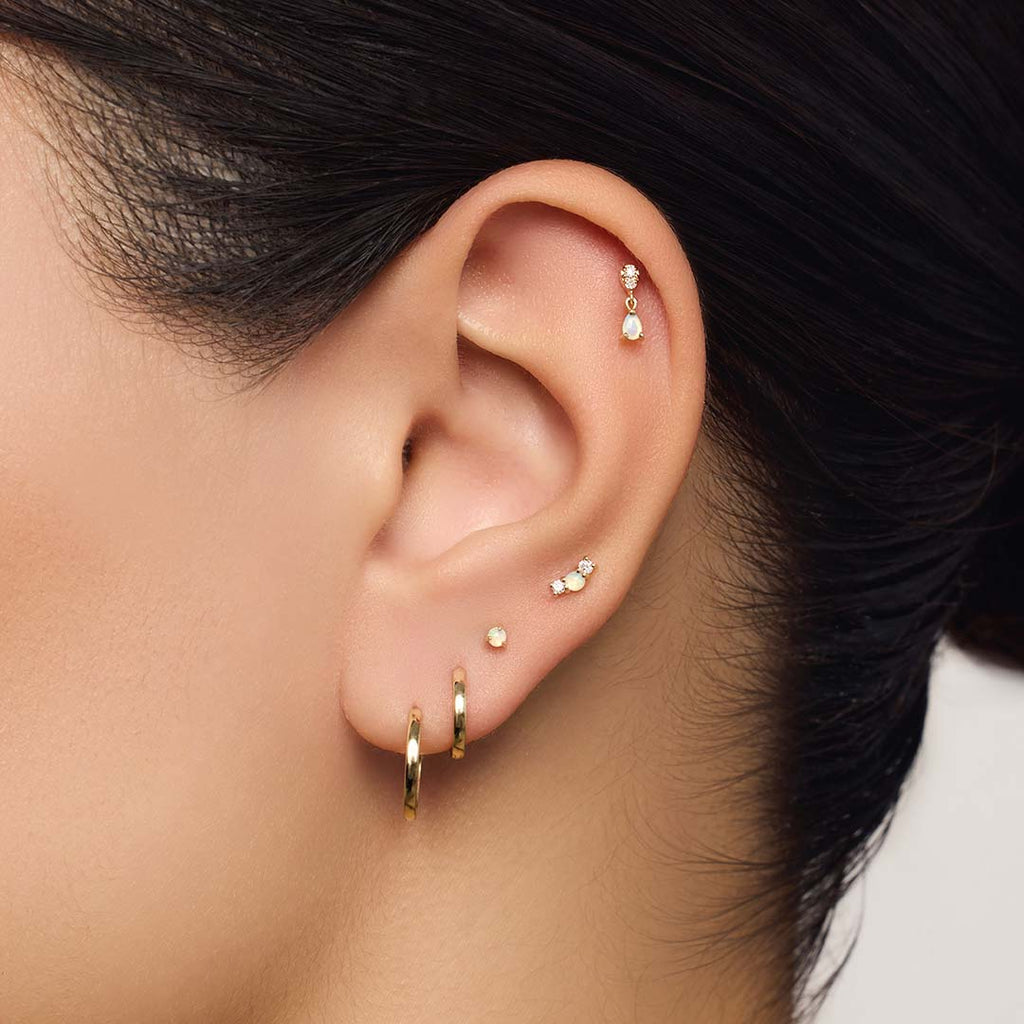 Orecchino con Opale e Diamante
