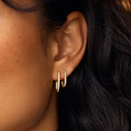 Single Diamond Icon Hoops