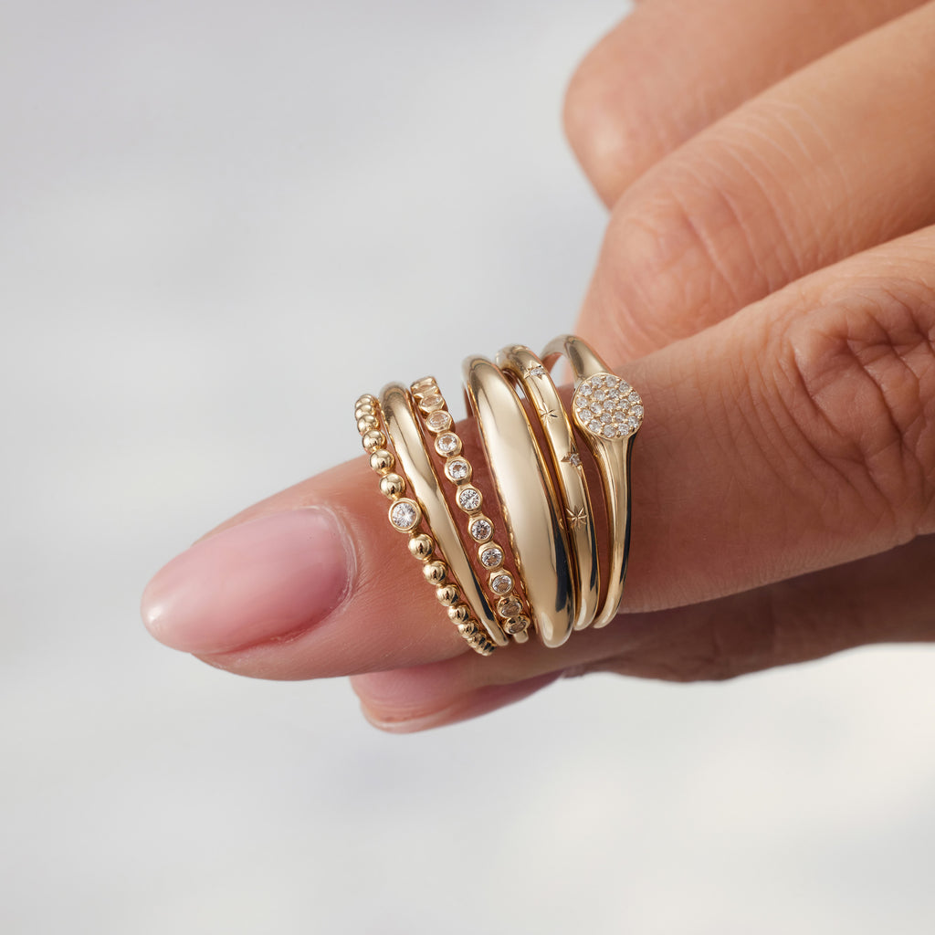 Anello a cupola sottile
