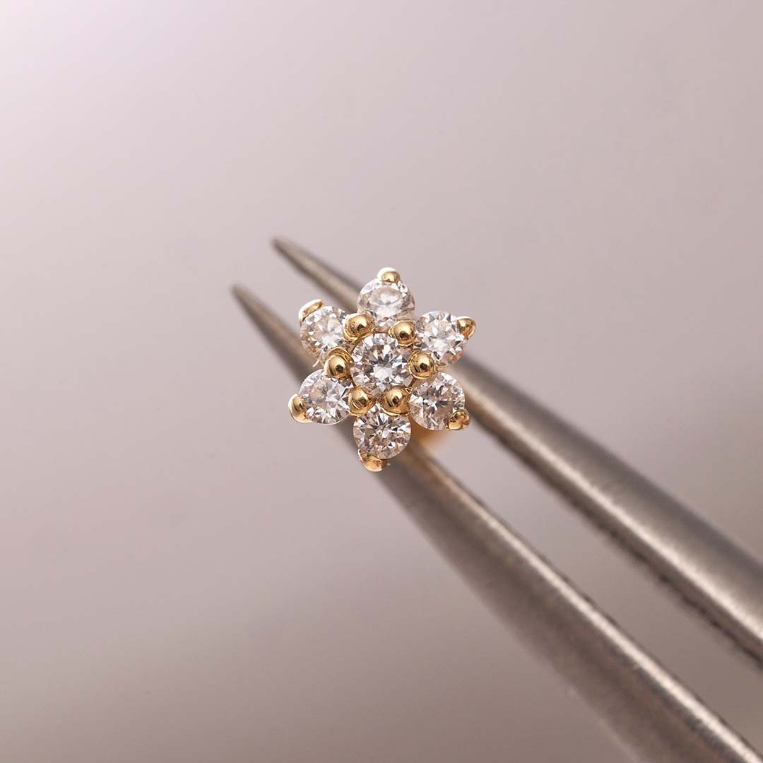 Diamond Flower Piercing