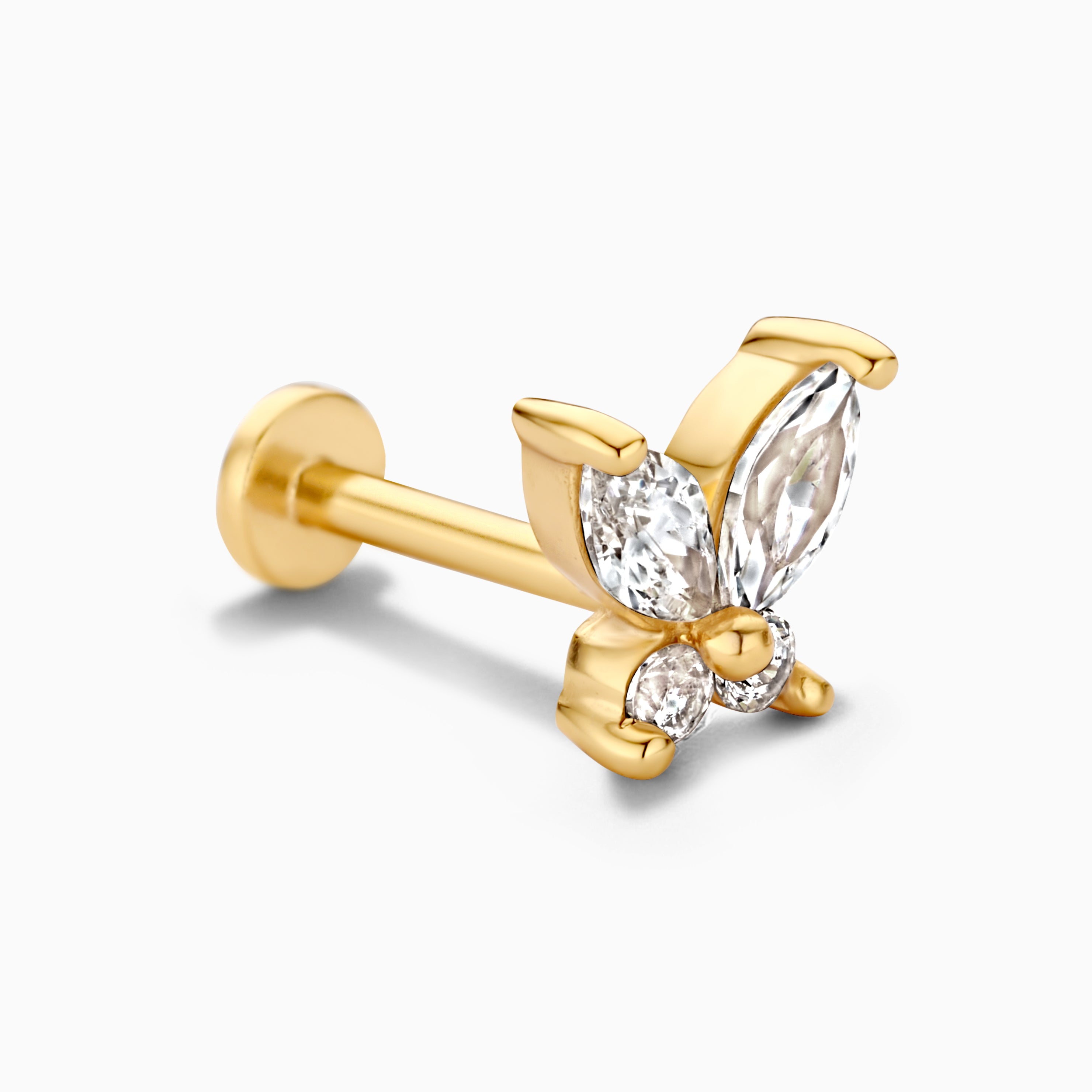 Butterfly Flatback Stud Earring